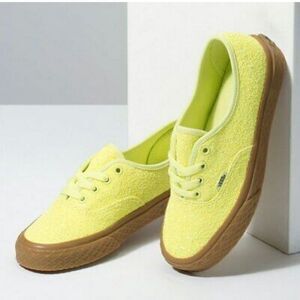 Vans neon yellow platform style green ice cream glitter sparkle shoes rare